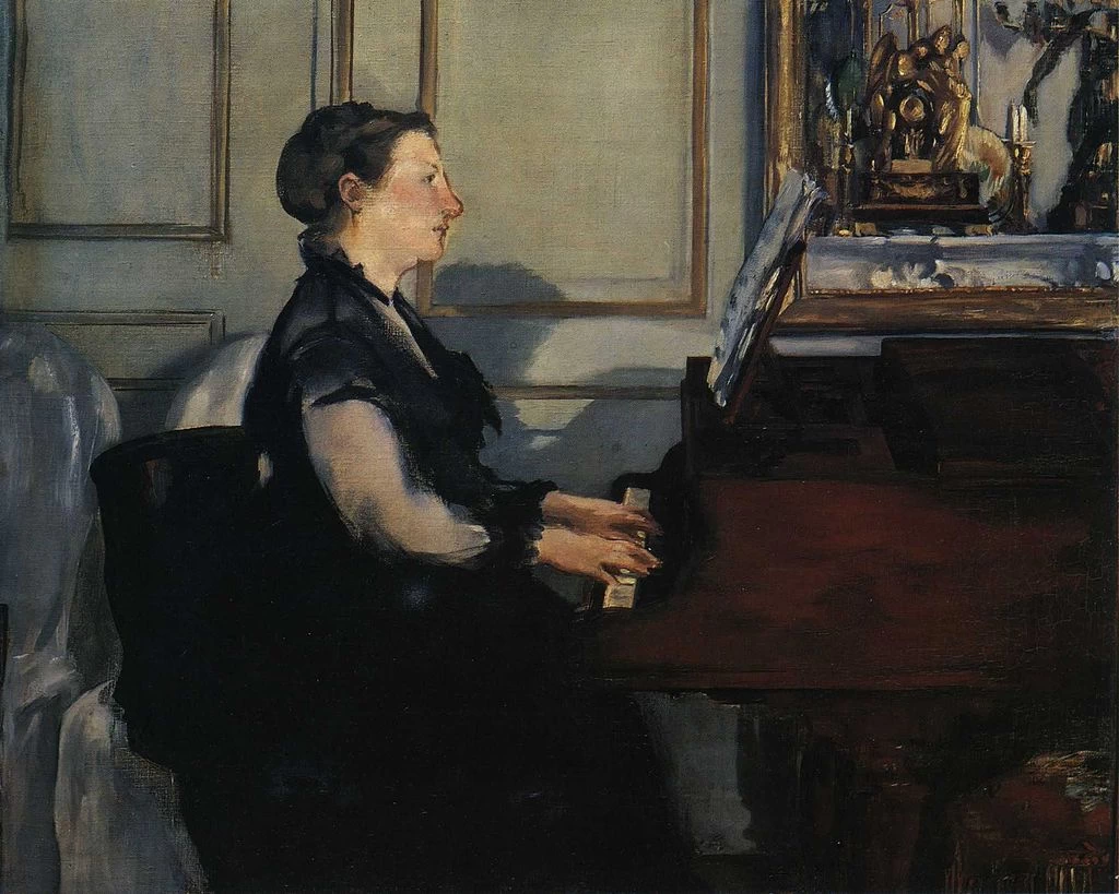  221-Édouard Manet, Madame Manet al pianoforte, 1867-68-Museo d'Orsay, Parigi 